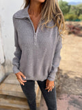 Women’s Merino Wool Quarter-Zip Knit Sweater