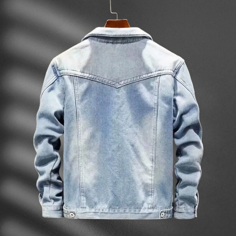 Men's Fleece Denim Trucker Jacket