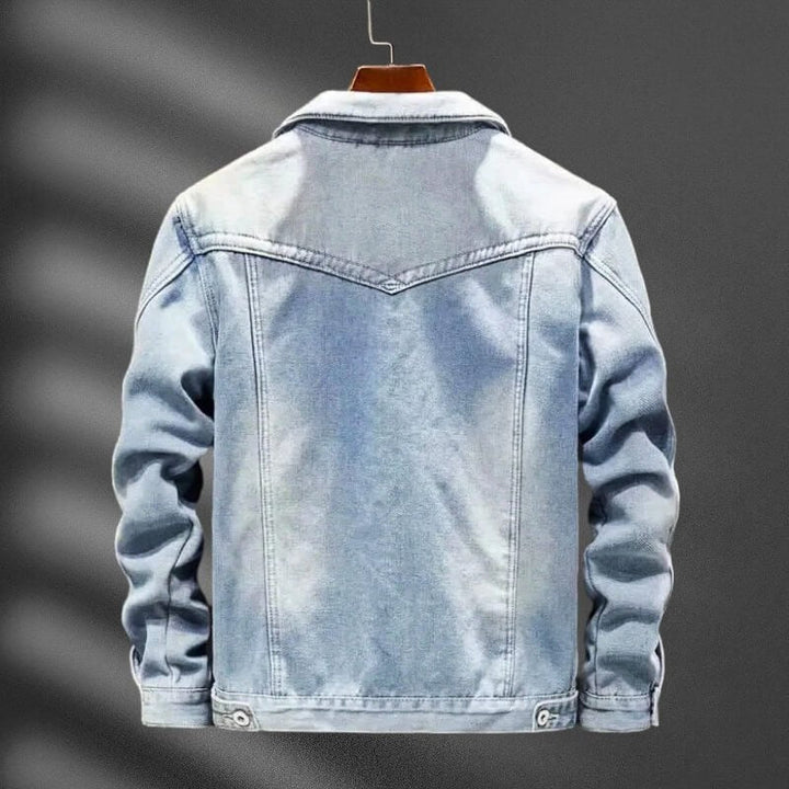 Men's Fleece Denim Trucker Jacket