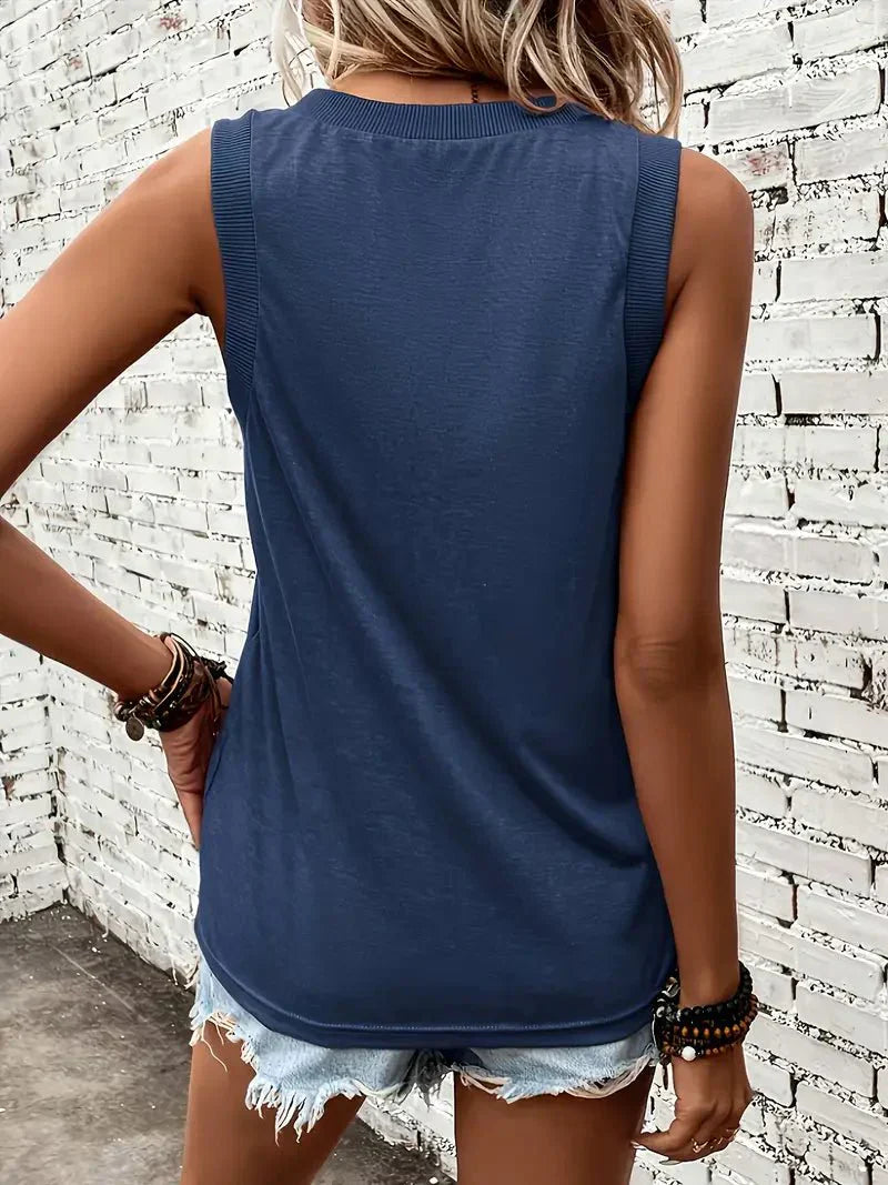 Women’s Knit Sweetheart-Neck Sleeveless Tank Top