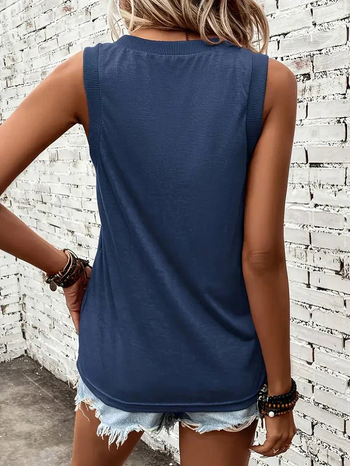 Women’s Knit Sweetheart-Neck Sleeveless Tank Top