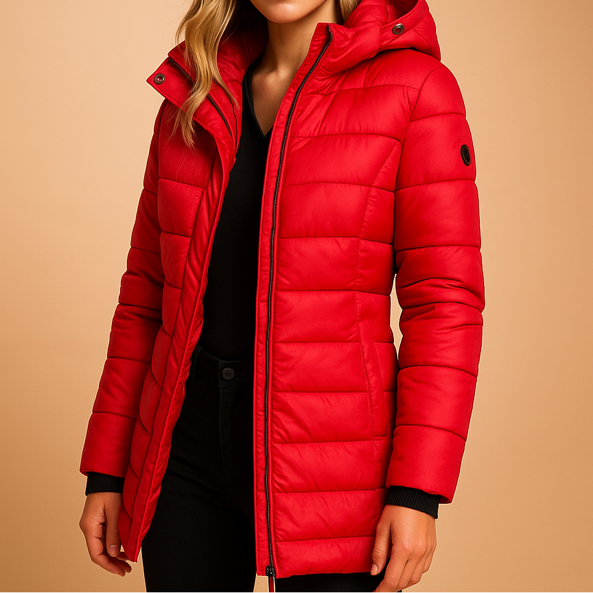 Women’s Hooded Nylon Padded Puffer Jacket
