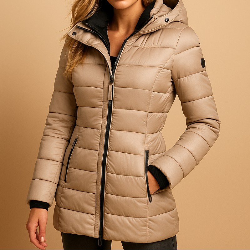 Women’s Hooded Nylon Padded Puffer Jacket