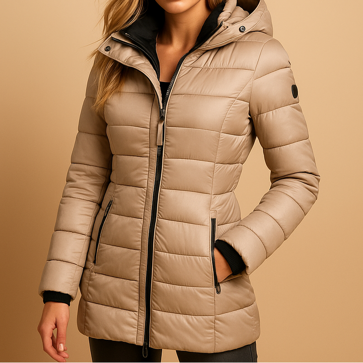 Women’s Hooded Nylon Padded Puffer Jacket