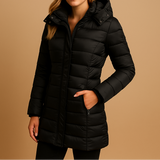 Women’s Hooded Nylon Padded Puffer Jacket