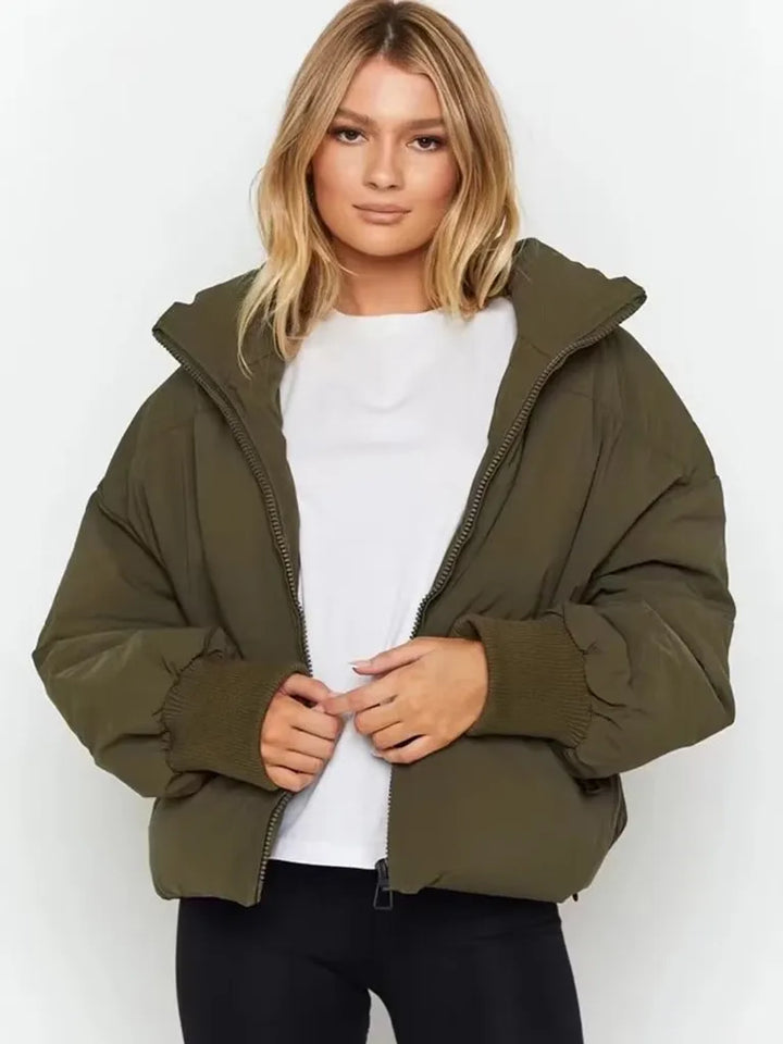 Doudoune chaude pour femme en nylon, manteau matelassé