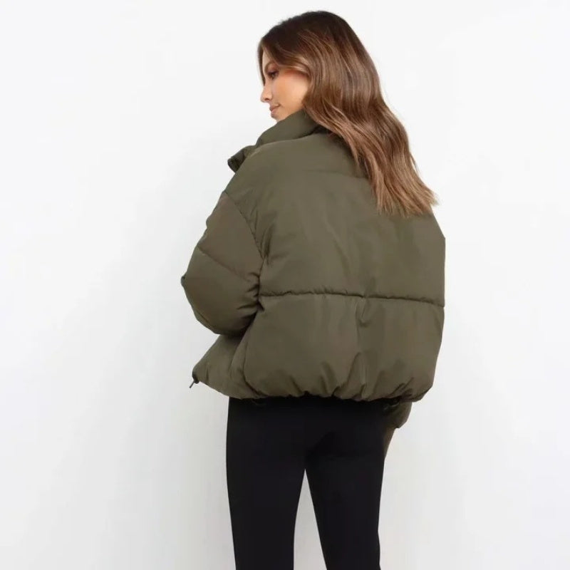 Doudoune chaude pour femme en nylon, manteau matelassé