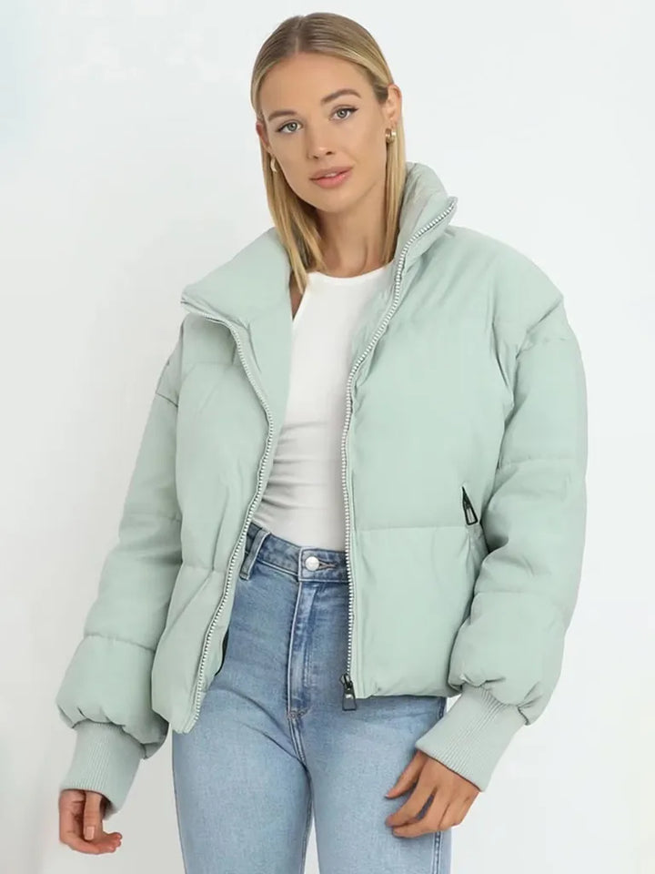 Doudoune chaude pour femme en nylon, manteau matelassé