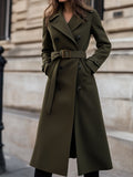 Women's Wool Double Breasted Trench Coat