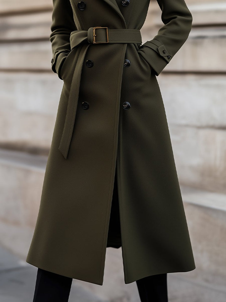 Women's Wool Double Breasted Trench Coat