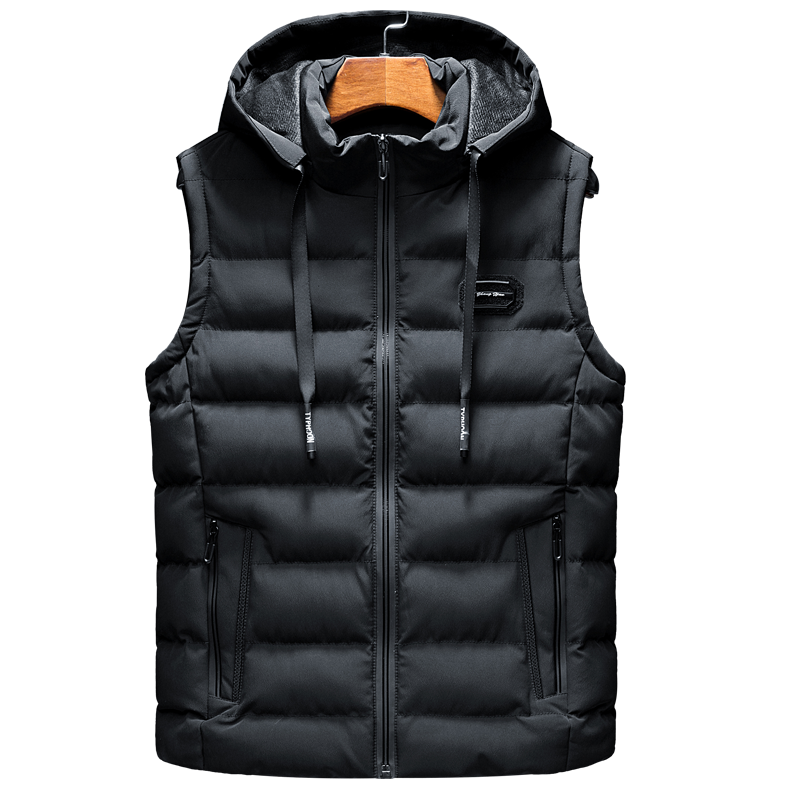 Men’s Fleece-Lined Hooded Quilted Puffer Vest