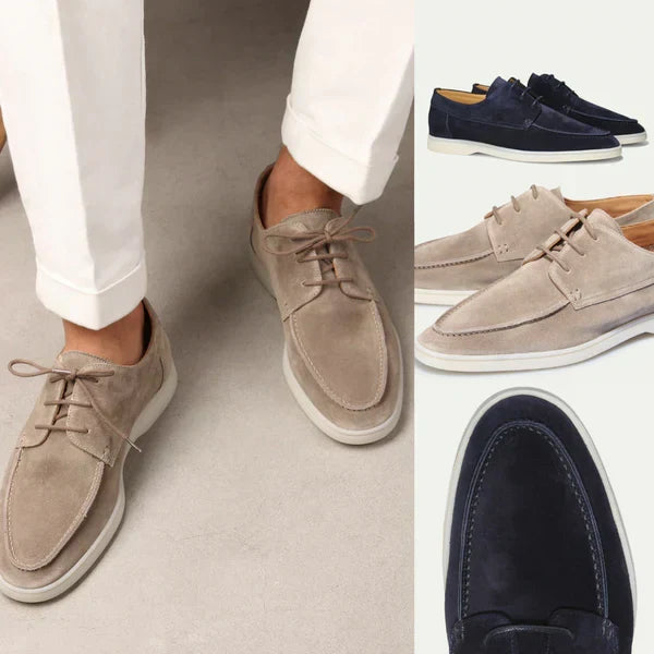 Męskie casualowe buty z zamszowej skóry