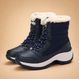 Bottes de randonnée pour femme, imperméables, isolées, doublées en polaire et en fourrure