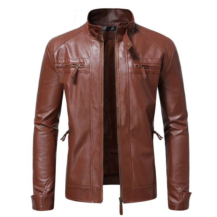 Men’s Leather Biker Motorcycle Jacket