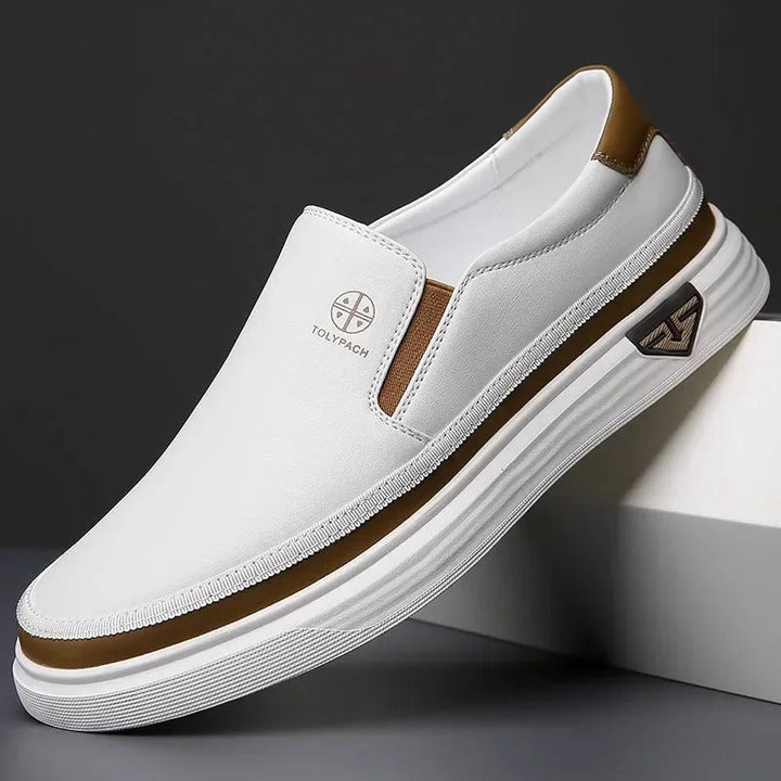 Men’s Leather Orthopedic Cushioned Slip-On Walking Shoes