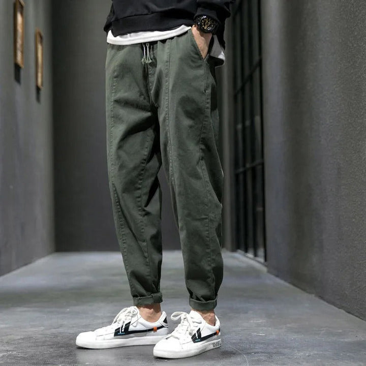 Men's Linen Joggers Casual Trousers Loose Fit Pants