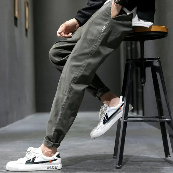 Men's Linen Joggers Casual Trousers Loose Fit Pants