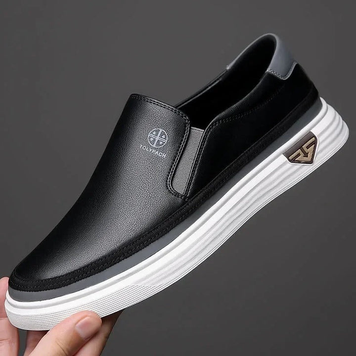 Men’s Leather Orthopedic Cushioned Slip-On Walking Shoes