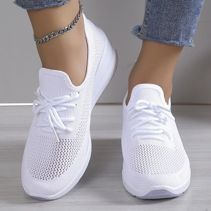 Women's Breathable Platform Knit Walking Sneakers