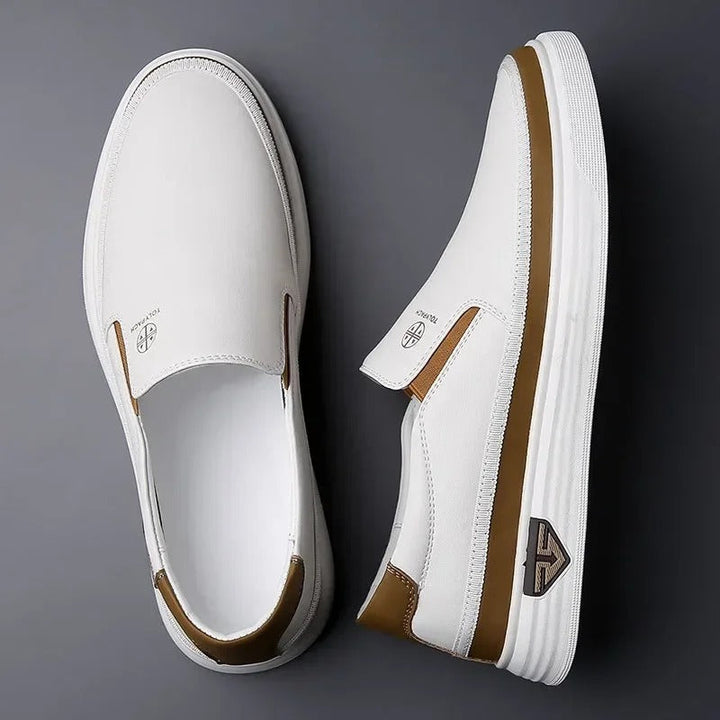 Men’s Leather Orthopedic Cushioned Slip-On Walking Shoes
