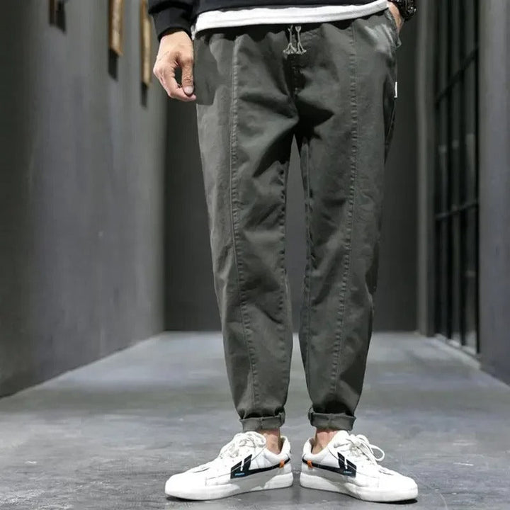 Men's Linen Joggers Casual Trousers Loose Fit Pants