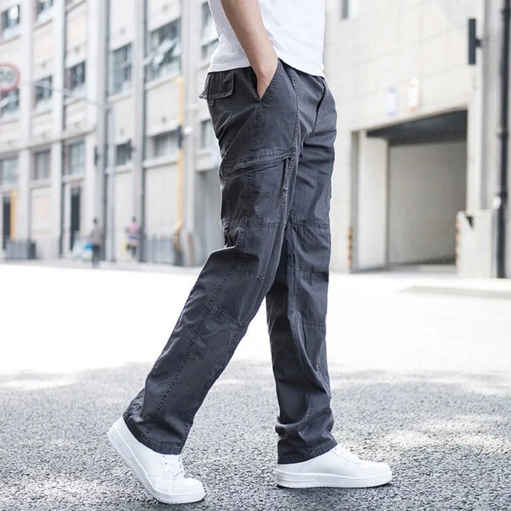 Men's Canvas Cargo Pants Trousers Tactical Casual