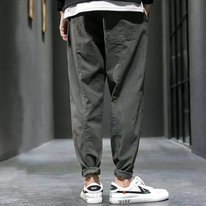 Men's Linen Joggers Casual Trousers Loose Fit Pants
