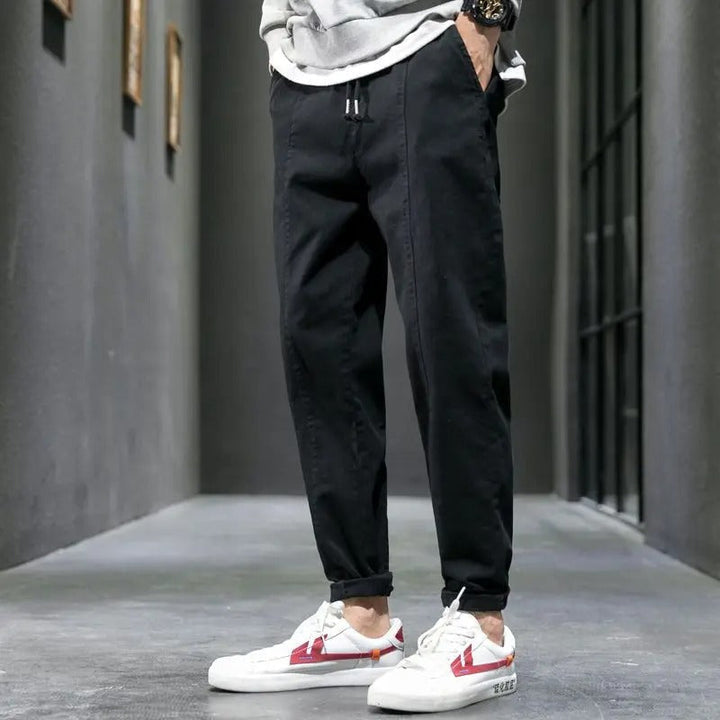 Men's Linen Joggers Casual Trousers Loose Fit Pants