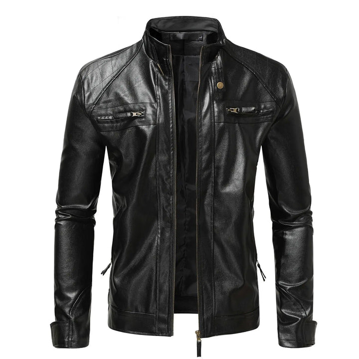 Men’s Leather Biker Motorcycle Jacket