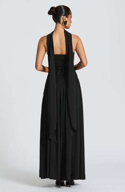 Women's Knit Strapless High Slit Formal Maxi Dress
