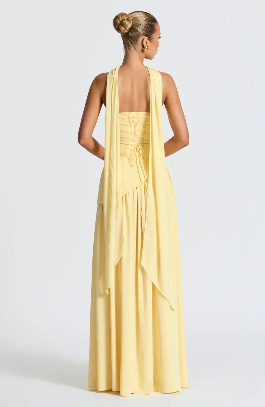 Women's Knit Strapless High Slit Formal Maxi Dress