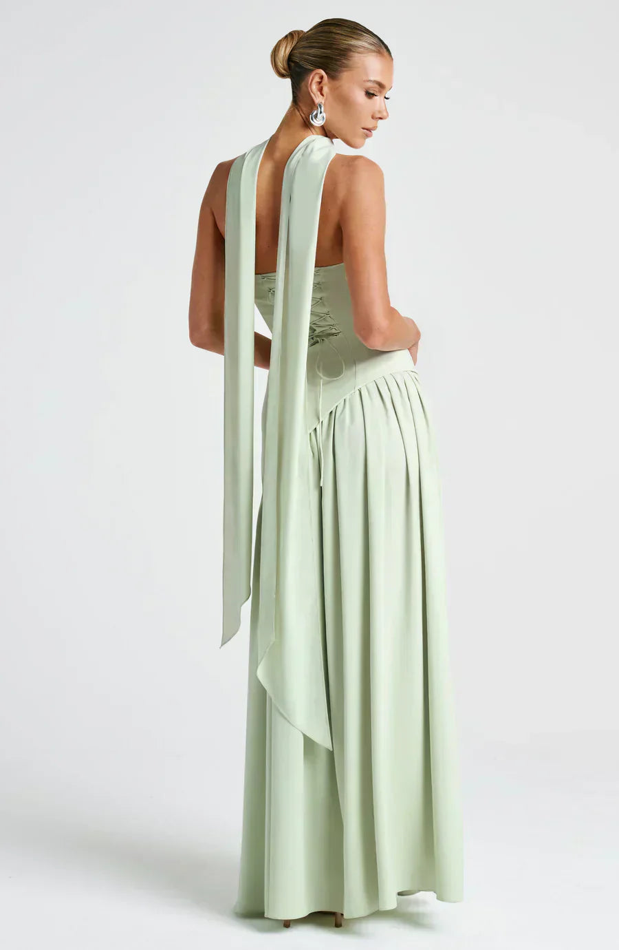 Women's Knit Strapless High Slit Formal Maxi Dress