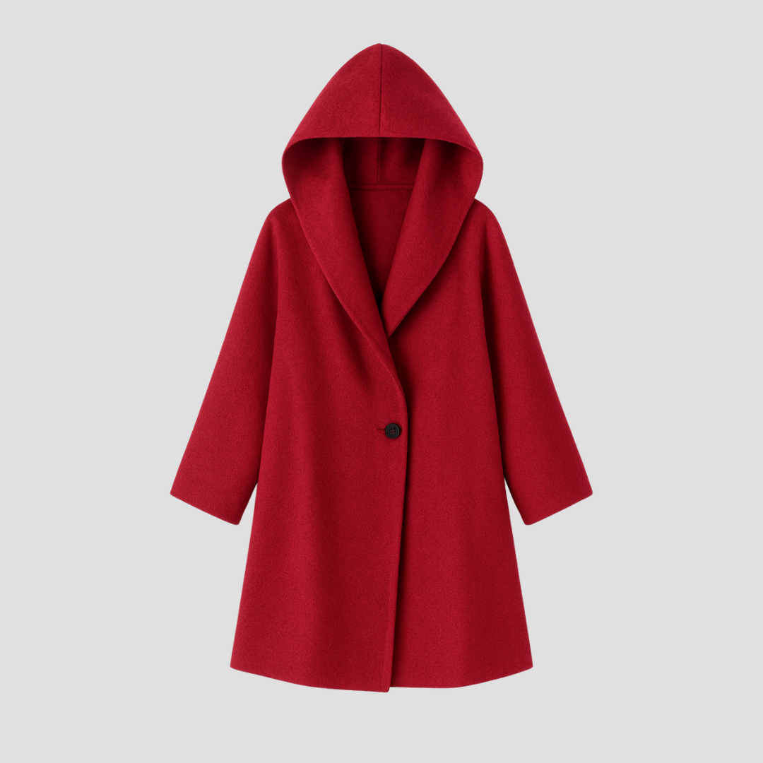 Women's Hooded Wool Coat Overcoat