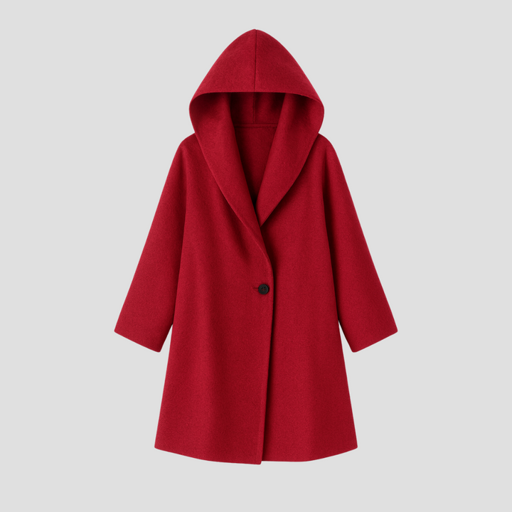 Women's Hooded Wool Coat Overcoat