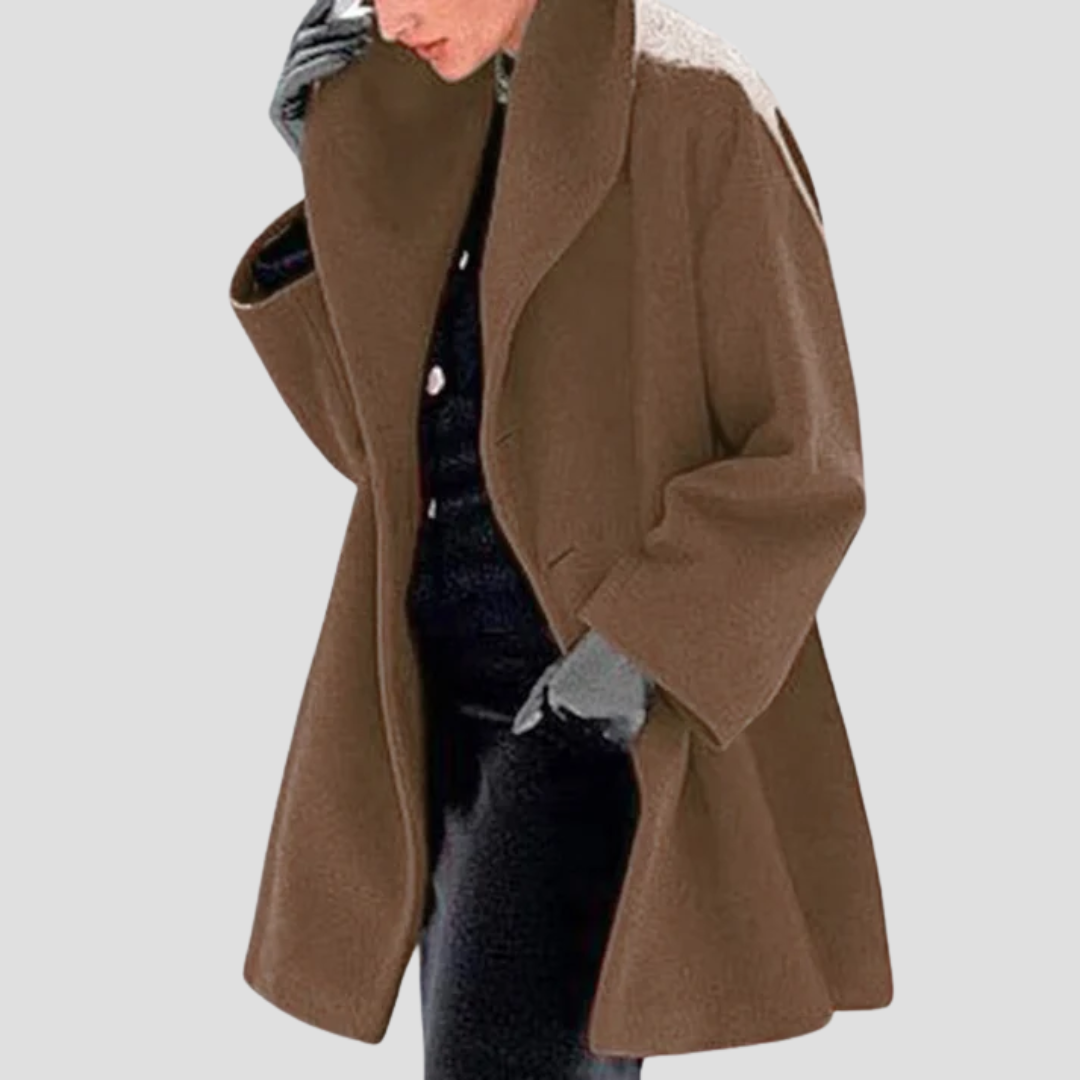 Women's Hooded Wool Coat Overcoat