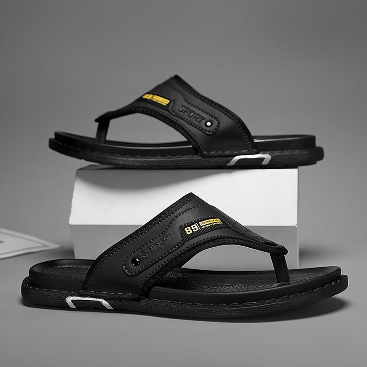 Men’s Leather Arch-Support Orthopedic Thong Sandals