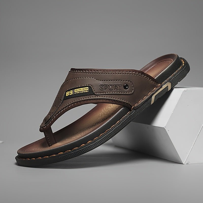 Men’s Leather Arch-Support Orthopedic Thong Sandals