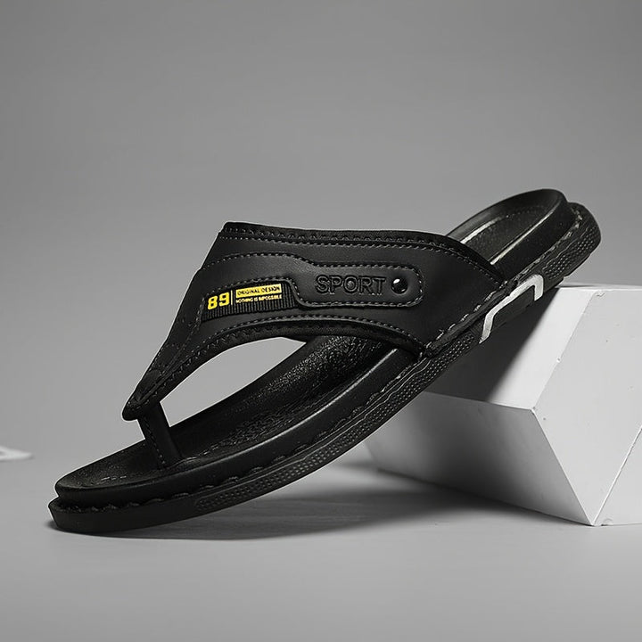 Men’s Leather Arch-Support Orthopedic Thong Sandals