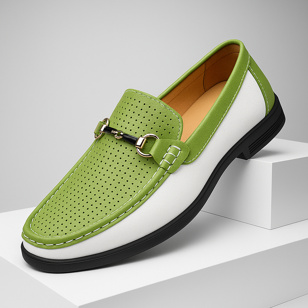 Men's Leather Horsebit Driving Loafers Slip On Shoes