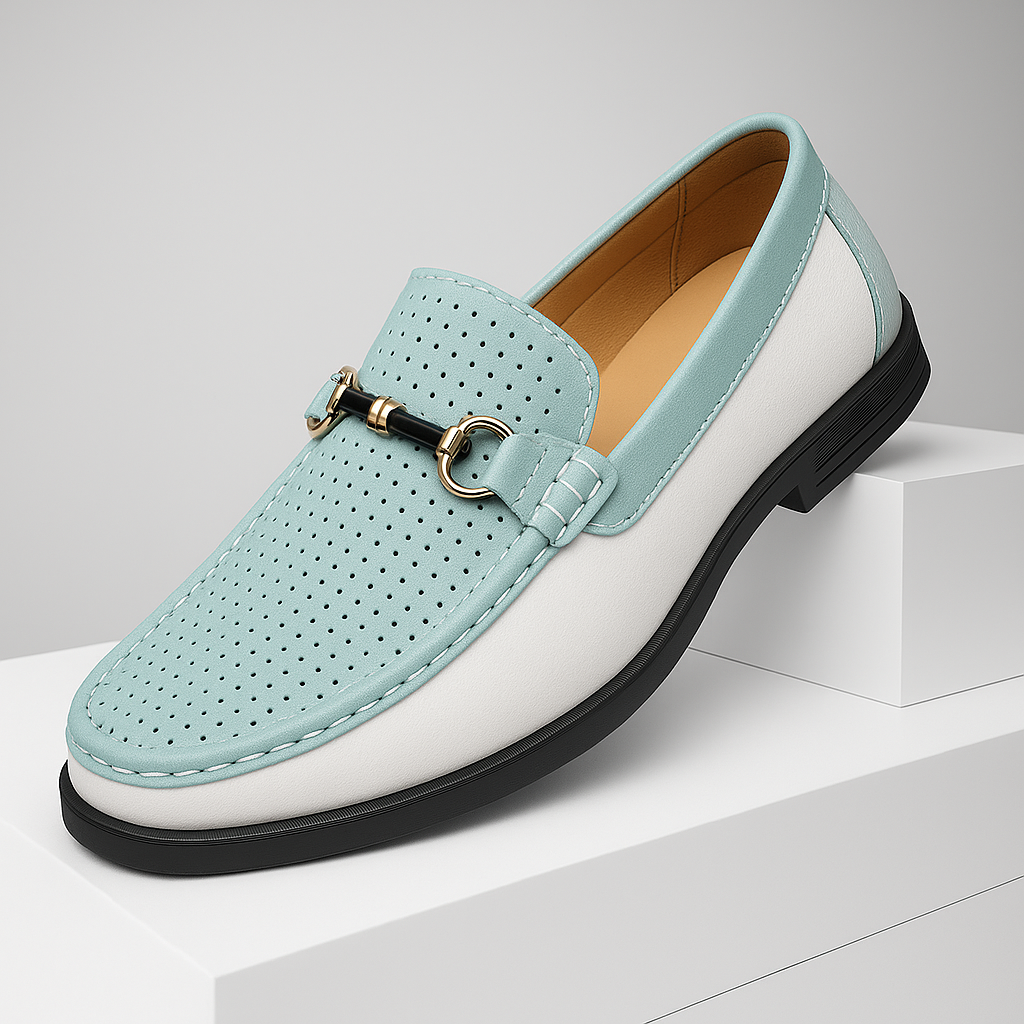 Men's Leather Horsebit Driving Loafers Slip On Shoes