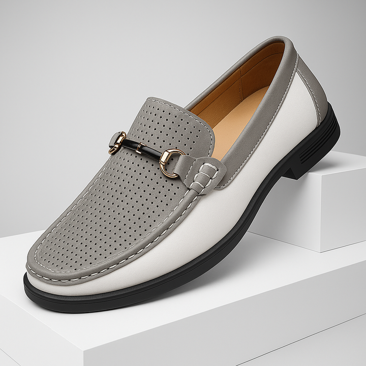 Men's Leather Horsebit Driving Loafers Slip On Shoes