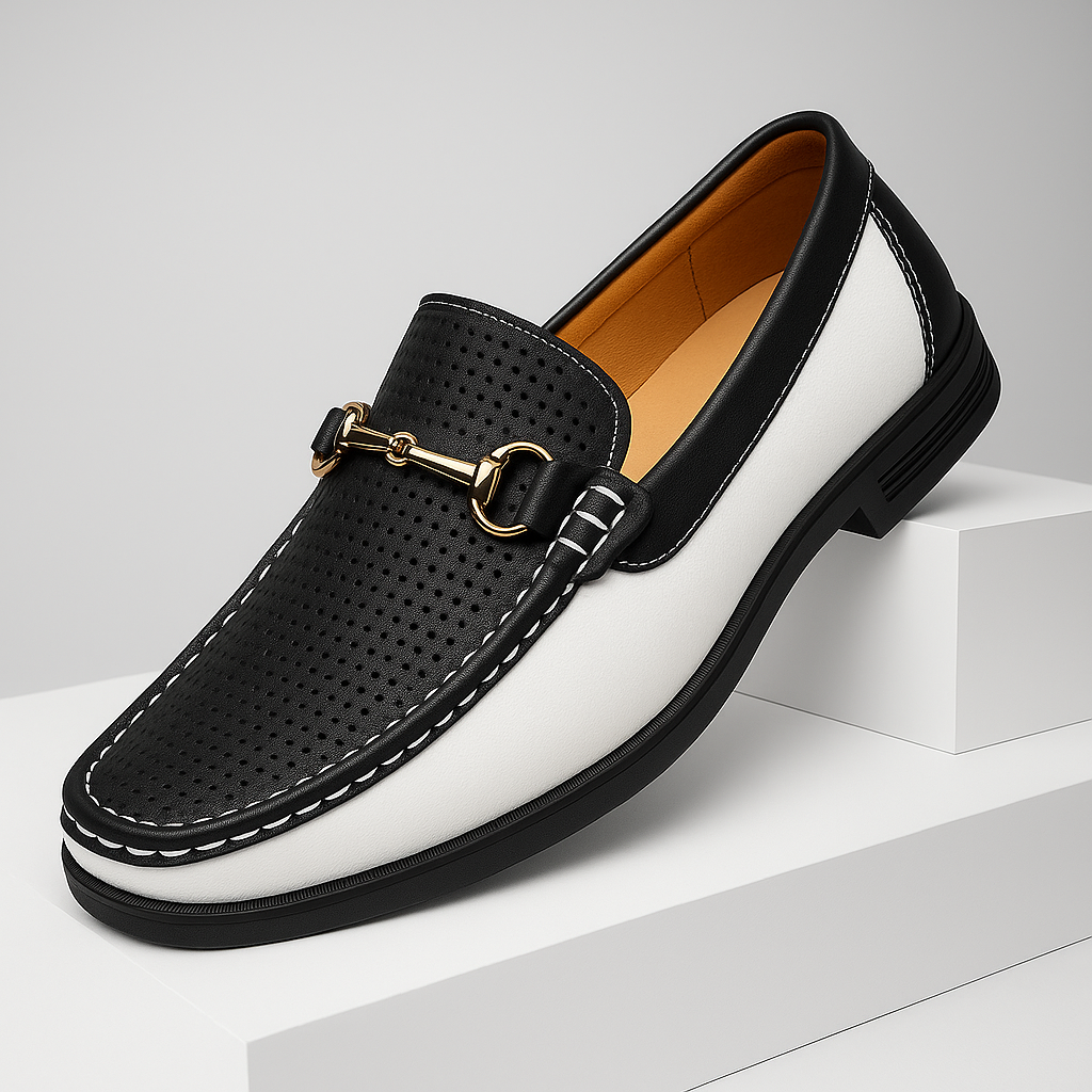 Men's Leather Horsebit Driving Loafers Slip On Shoes