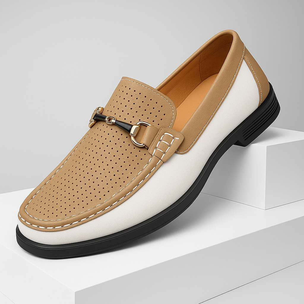 Men's Leather Horsebit Driving Loafers Slip On Shoes