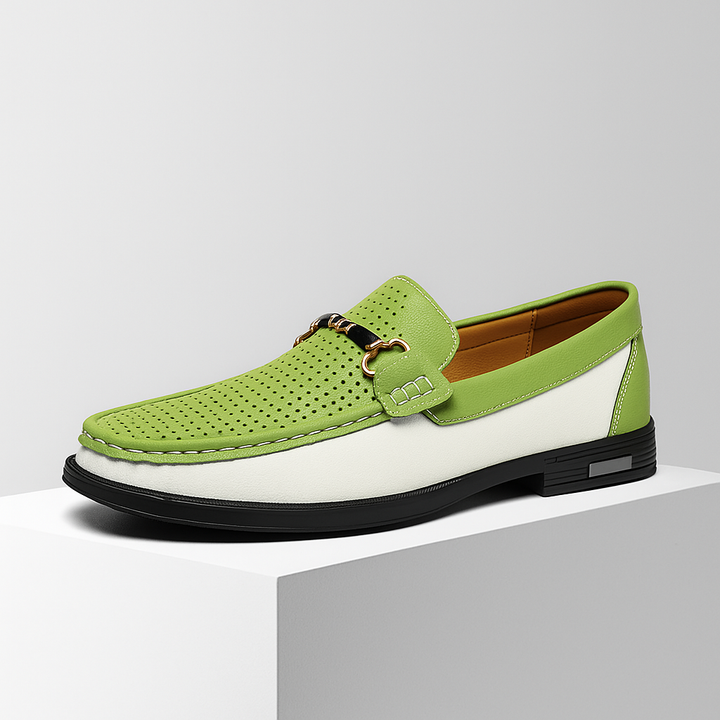 Men's Leather Horsebit Driving Loafers Slip On Shoes