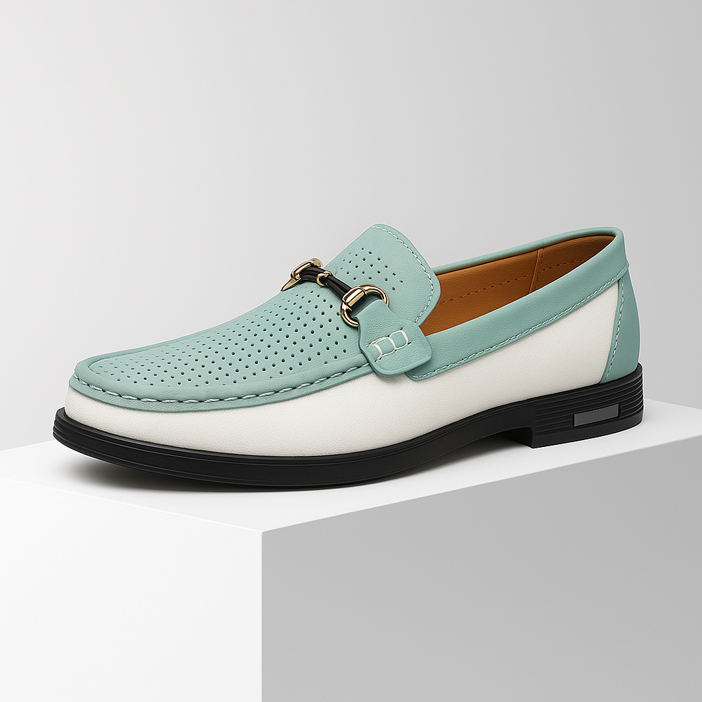 Men's Leather Horsebit Driving Loafers Slip On Shoes