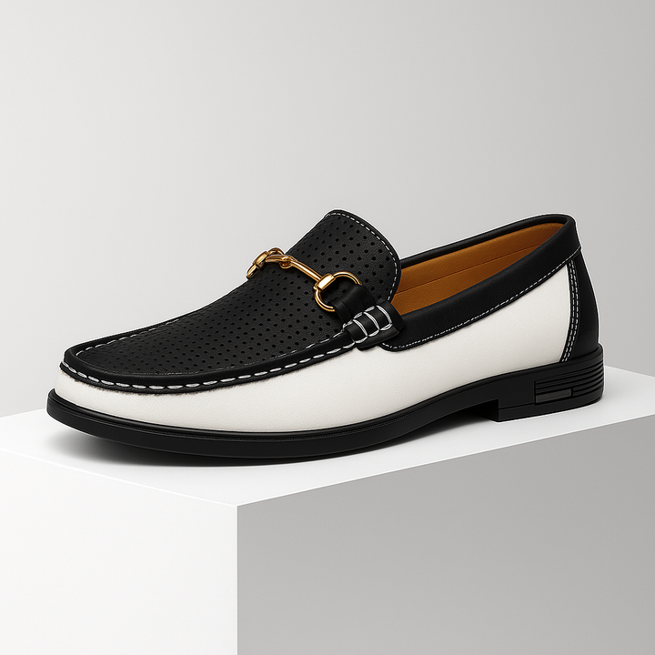 Men's Leather Horsebit Driving Loafers Slip On Shoes