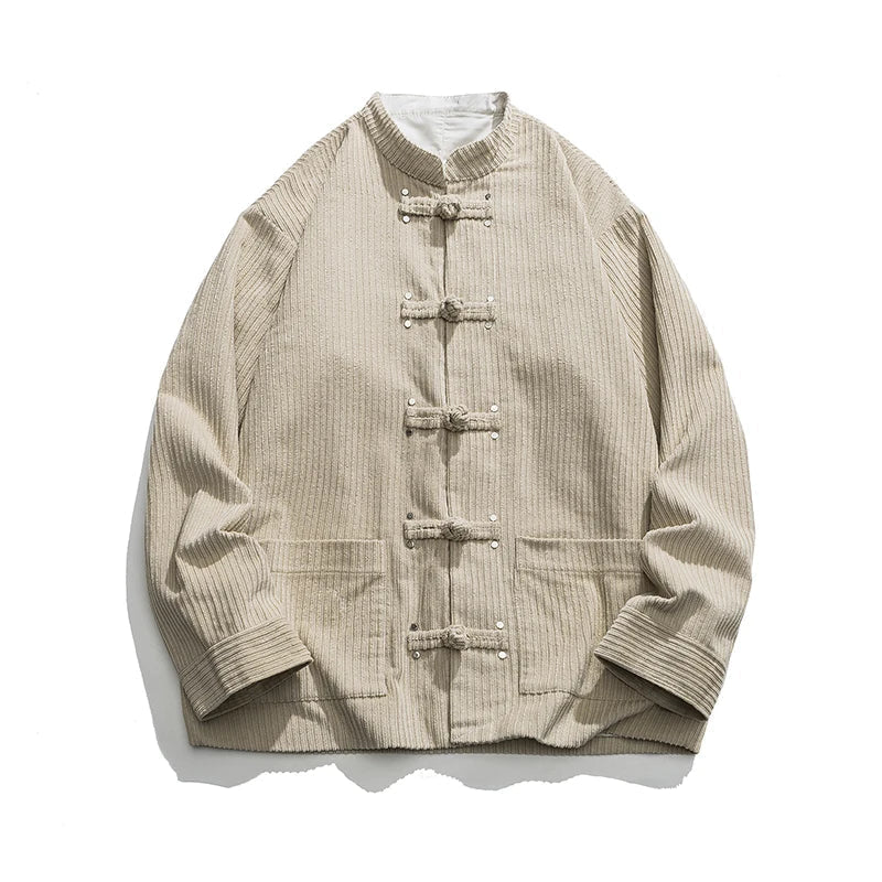Men's Corduroy Jacket Casual Lightweight Oversized Bomber Coat
