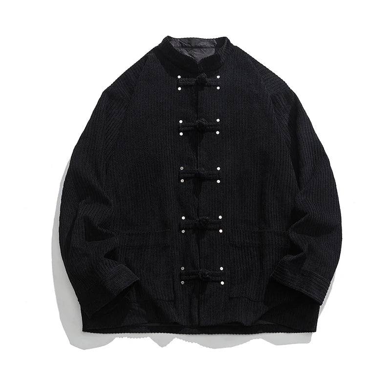 Men's Corduroy Jacket Casual Lightweight Oversized Bomber Coat