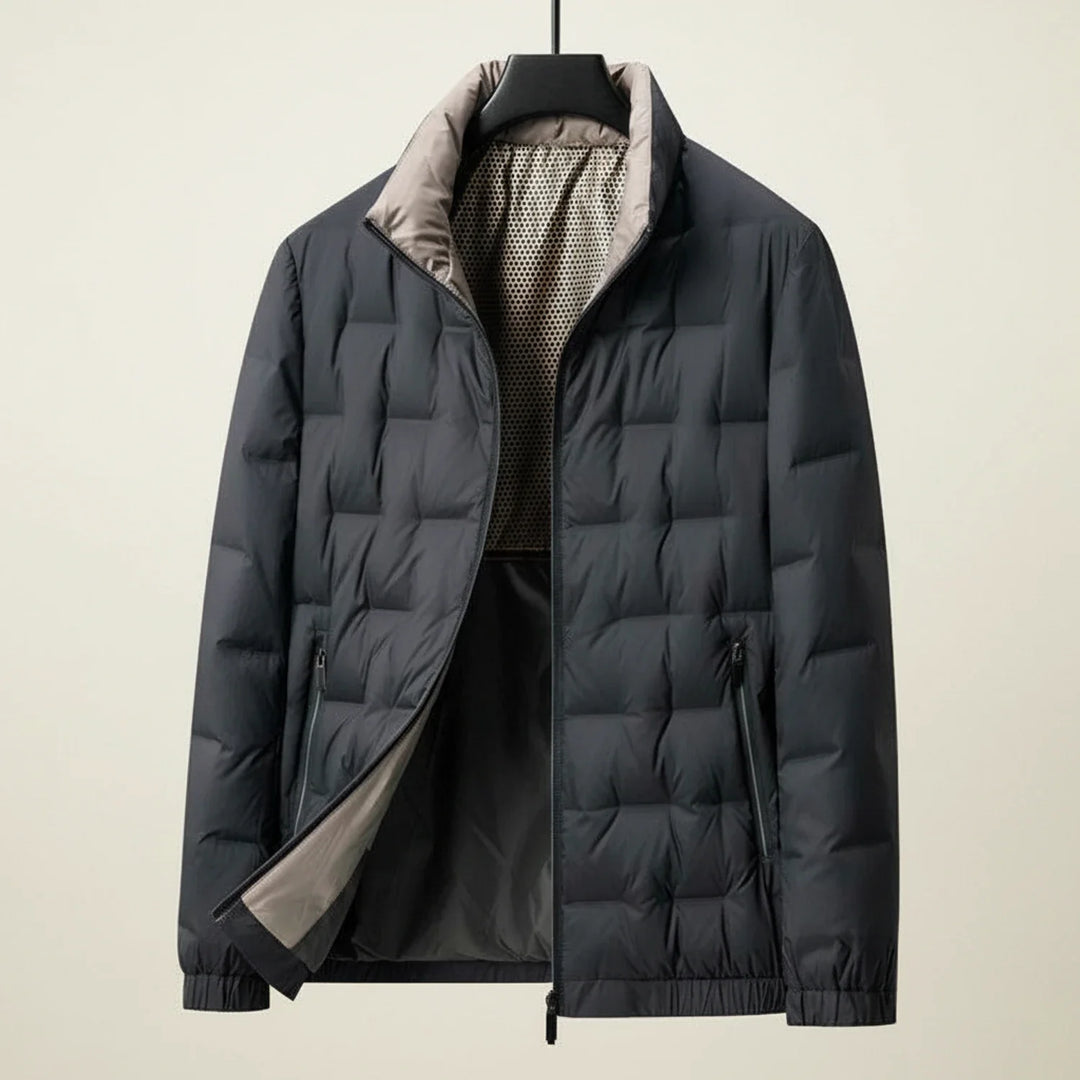 Men's Fleece Puffer Down Padded Quilted Jacket Outerwear