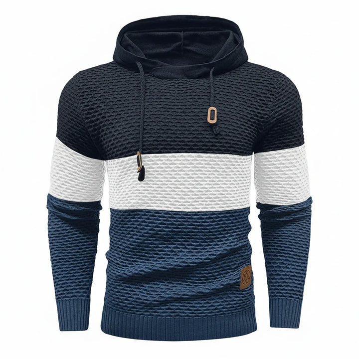 Men's Knit Hoodie Pullover Long Sleeve Sweater